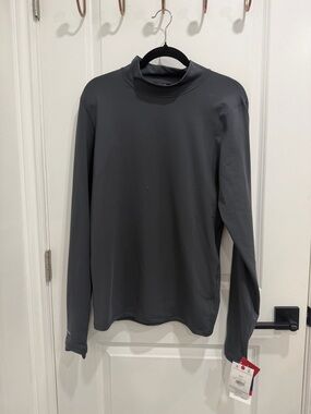 Champion Men's Charcoal Gray Long-Sleeve Mock Neck